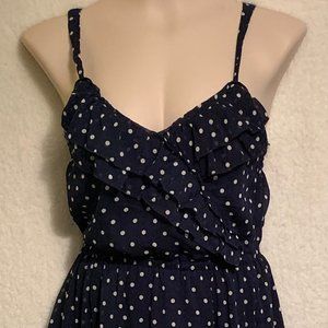 WOMEN'S HOLLISTER BLUE W/WHITE DOTS SIZE SMALL